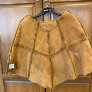 UGG Brown Shearling Cape/Poncho